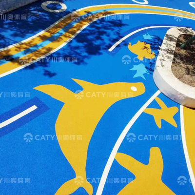 안전 놀이터 고무 타일 EPDM 놀이터 바닥 재료 곡물 EPDM