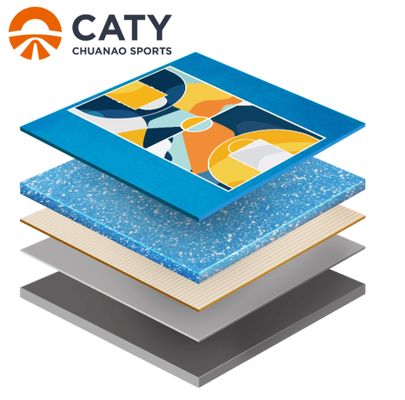 내구성이 뛰어난 반조립식 다목적 스포츠 코트, 학교 및 지역 사회를 위한 매끄럽고 미끄럼 방지 표면