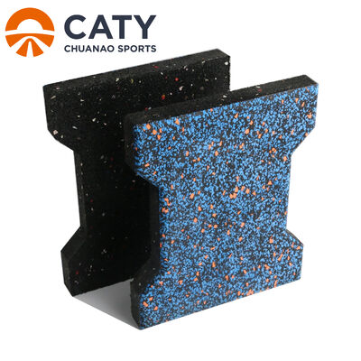 산책로 및 야외 사용용으로 미끄러지지 않는 및 무거운 용량 개 뼈 고무 타일